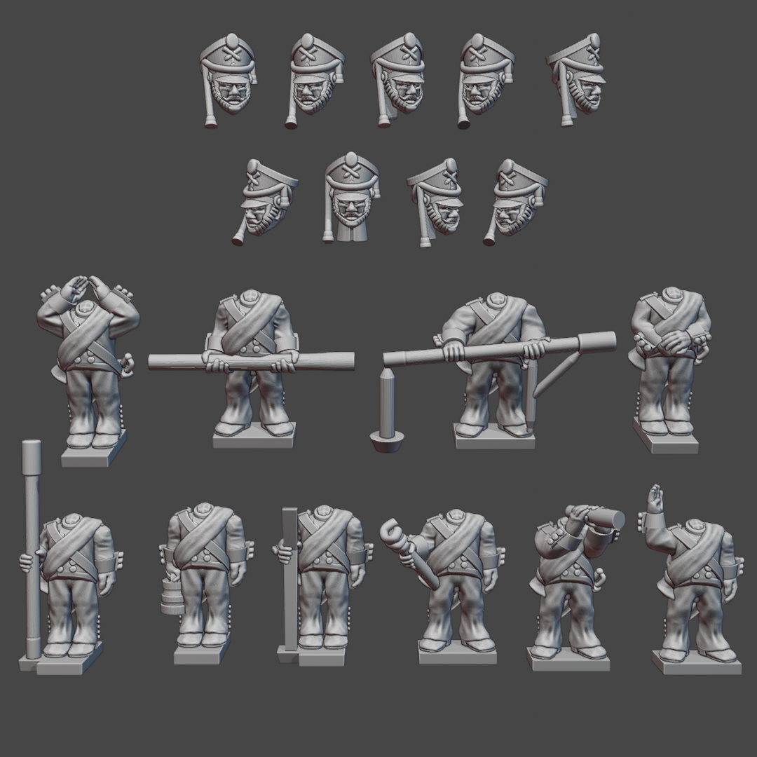 13.5mm Russian Foot Artillerymen (1811-15) E-NAP-RU-2
